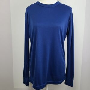 Patagonia women's blue crewneck casual capilene long sleeve shirt Sz M (PTP 21")